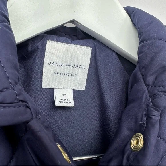 Janie and Jack | Quilted Peplum Barn Jacket - Picture 5 of 6